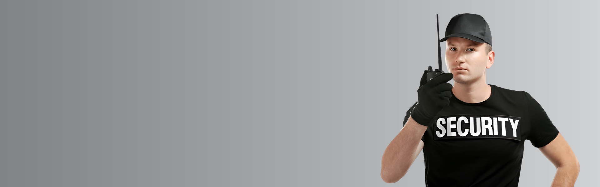 Security guards protecting commercial property at dusk