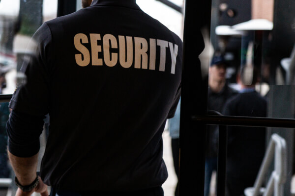 Security professional on active communication duty