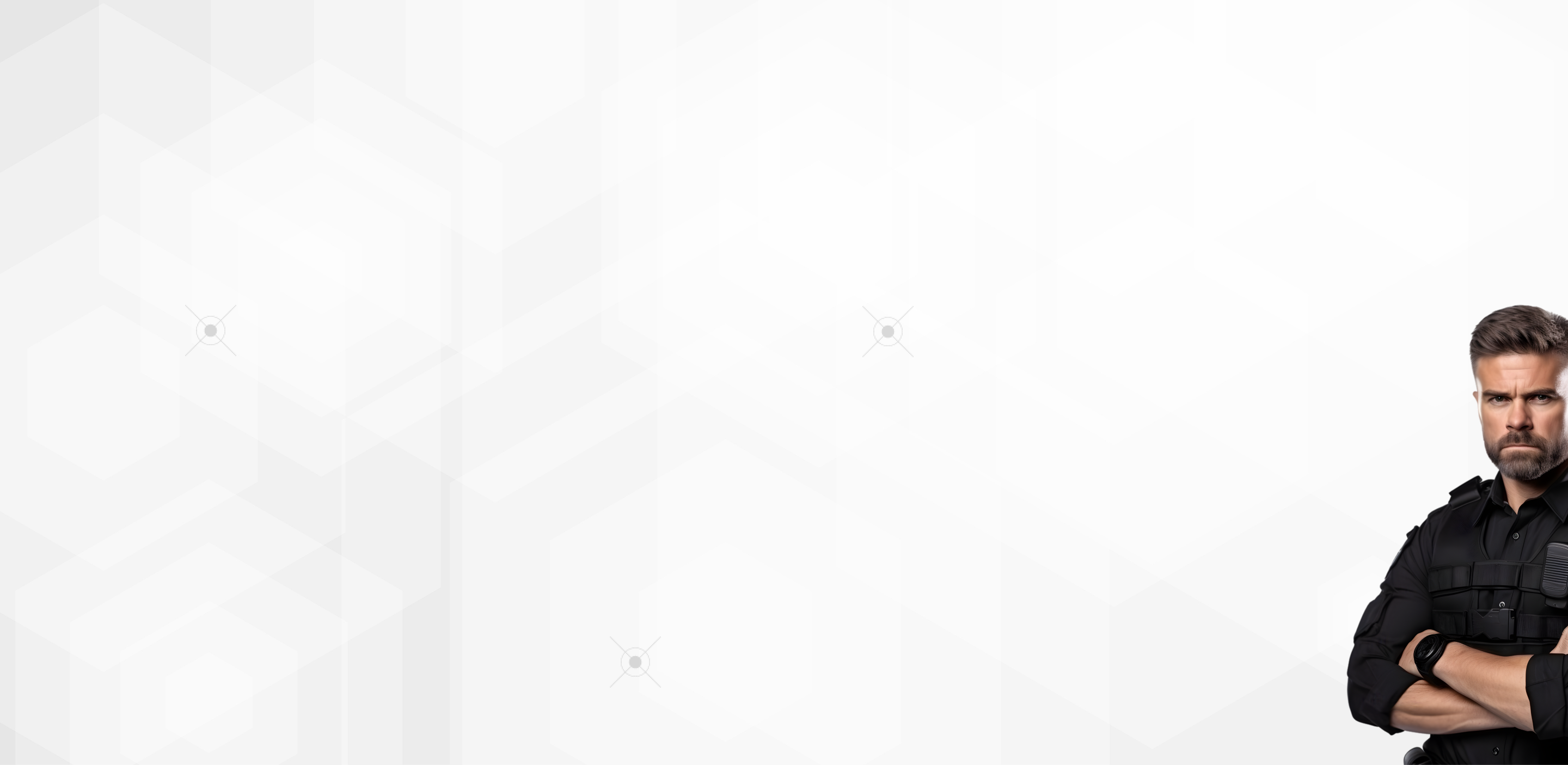 Professional security personnel protecting a modern commercial building